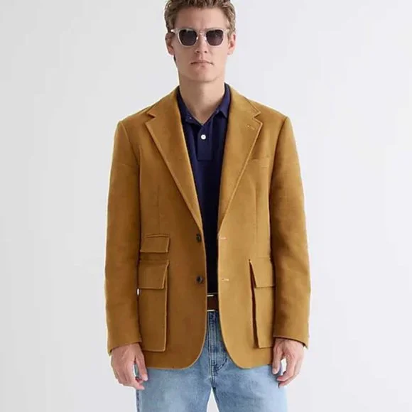 New mens 40 J Crew x Wallace & Barnes blazer in Italian cotton moleskin jacket - Picture 15 of 16